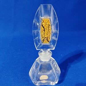 Vintage Perfume Bottle Gold Plated Accent